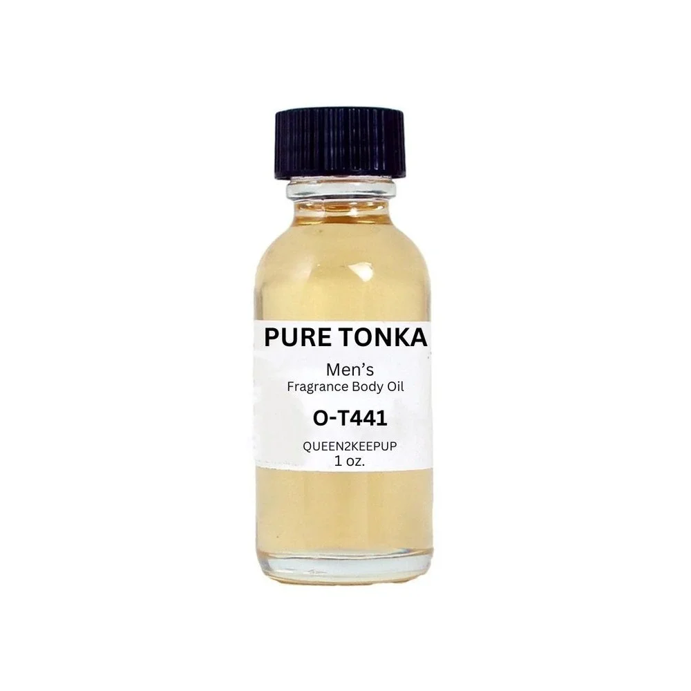 Pure Tonka Men's Body Oil Sweet Tonka Coffee and Warm Gourmand Fragrance 1 oz